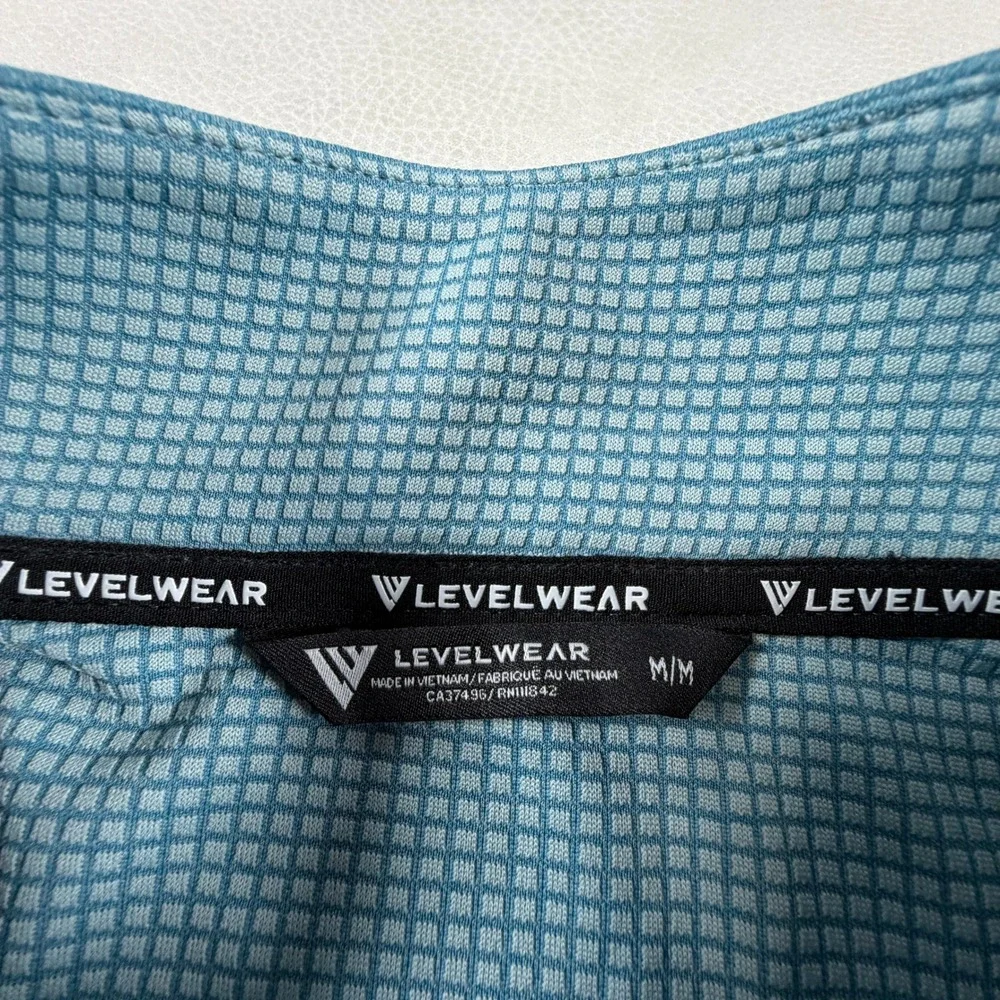 Levelwear Mens Medium Pullover Blue Quarter Zip Golf Performance Ocean Reef Club